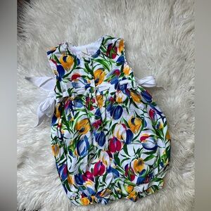 Vintage babygirl floral romper